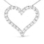 .925 Sterling Silver Diamond Open Heart Pendant Necklace