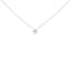 10K White Gold Bezel Set Solitaire Diamond Kite Pendant Necklace - 18"