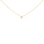 10K White Gold Bezel Set Solitaire Diamond Kite Pendant Necklace - 18"