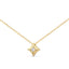 Collar con colgante en forma de cometa de diamante princesa de oro amarillo de 10 quilates