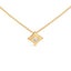 Collar con colgante en forma de cometa de diamante princesa de oro amarillo de 10 quilates