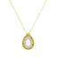 Collier Pendentif en Argent Sterling Plaqué Or Jaune avec Diamants