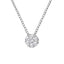Collar de Péndulo Floral de Diamantes en Oro Blanco de 14K