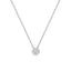 Collar de Péndulo Floral de Diamantes en Oro Blanco de 14K