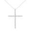 Collar con Colgante de Cruz de Diamante de Plata Esterlina .925 - 18"