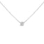 Pendentif en diamant solitaire en or blanc 14K cultivé en laboratoire