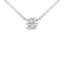 Pendentif en diamant solitaire en or blanc 14K cultivé en laboratoire