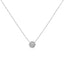 Collier Pendentif Rond en Diamant Halo en Argent Sterling .925