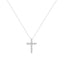 Collier Pendentif Croix en Diamant en Argent Sterling .925