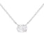 Pendentif en diamant oval cultivé en laboratoire en or blanc 14k certifié IGI 1/2 cttw