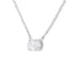 Pendentif en diamant oval cultivé en laboratoire en or blanc 14k certifié IGI 1/2 cttw