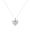 Collar de Colgante en Forma de Corazón de Diamante en Oro Blanco de 10K - 1.0 Cttw