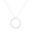 .925 Plata de Ley 4 cttw Collar con Colgante de Diamante en Forma de Círculo Abierto