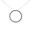 Collier Pendentif Ouvert en Argent Sterling .925 avec Diamants Noirs