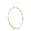10K Yellow Gold Plated Diamond Circle Hoop Pendant Necklace