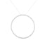 Collier Pendentif Ouvert en Cercle en Argent Sterling .925 avec Diamants de 5.0 Cttw