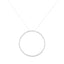 Collier Pendentif Ouvert en Cercle en Argent Sterling .925 avec Diamants de 5.0 Cttw