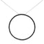 Collier Pendentif Ouvert en Argent Sterling .925 avec Diamants Noirs