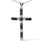 .925 Sterling Silver Diamond Cross Pendant Necklace - 18"