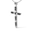 .925 Sterling Silver Diamond Cross Pendant Necklace - 18"