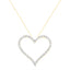Collier Pendentif Cœur en Diamant Plaqué Or Jaune 10k en Argent Sterling - 18"