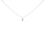 Collar de Péndulo de Diamante en Forma de Corazón de Oro Blanco de 14K