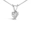 Collar de Pendant de Diamante Creado en Laboratorio en Forma de Corazón de Oro Blanco de 14K