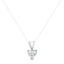Collar de Péndulo de Diamante en Forma de Corazón de Oro Blanco de 14K