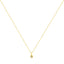 Collier Pendentif Solitaire en Argent Sterling Plaqué Or Jaune 14K avec Diamant