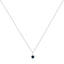 Collar con Colgante de Diamante Azul Tratado de .925 Plata Esterlina 3/4 Cttw