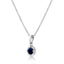 Collar con Colgante de Diamante Azul Tratado de .925 Plata Esterlina 3/4 Cttw