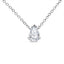 Pendentif en diamant en forme de poire en or blanc 14K cultivé en laboratoire