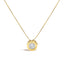 Collier Pendentif Solitaire en Diamant en Or Jaune 14K