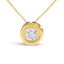 Collier Pendentif Solitaire en Diamant en Or Jaune 14K