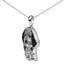 Collar de Colgante de Basset Hound de Plata Esterlina .925 con Diamantes