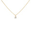 14K Yellow Gold Round Diamond Solitaire Pendant Necklace - 18"