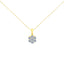 Collar con colgante de flor en oro amarillo de 14K y diamantes de 1.00 Cttw