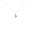 Collar con colgante de flor en oro amarillo de 14K y diamantes de 1.00 Cttw