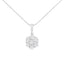 Pendentif collier en diamant en fleur en or blanc 14K 2,00 cttw
