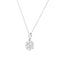 Pendentif collier en diamant en fleur en or blanc 14K 2,00 cttw