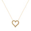 Collar con colgante de corazón de plata esterlina .925 bañado en oro amarillo de 10K
