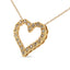 Collar con colgante de corazón de plata esterlina .925 bañado en oro amarillo de 10K
