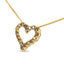 Collar con Colgante de Corazón Baño de Oro de 14K con Diamantes Champagne