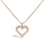 Collar con Colgante de Corazón de Diamante de Plata Esterlina .925 1.00 Cttw