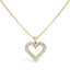 Collar con Colgante de Corazón de Diamante de Plata Esterlina .925 1.00 Cttw