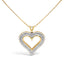 Collar con Colgante de Corazón de Diamante de Plata Esterlina .925 1.00 Cttw
