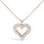 Collar con Colgante de Corazón de Diamante de Plata Esterlina .925 1.00 Cttw