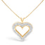 Collar con Colgante de Corazón de Diamante de Plata Esterlina .925 1.00 Cttw