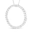.925 Sterling Silver Round Diamond Spiral Pendant Necklace