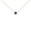 Collar de Péndulo Solitario de Diamante Azul en Oro Rosa de 14K - 18 Pulgadas